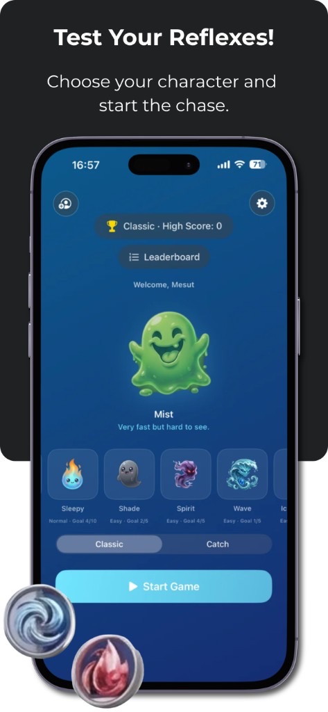 CatchMe screen 2